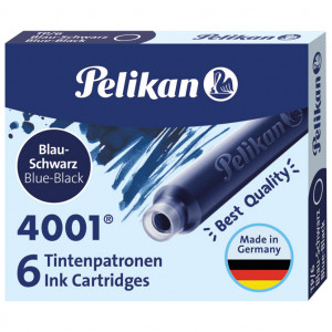 Tinta za nalivpero patrone kratke pk6 4001 Pelikan 301184 plavo-crna