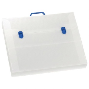 Torba-kofer pvc 560x365x35mm 2 kopče Colorosa bela - plava