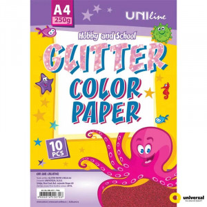 DEKORATIVNI KARTON GLITER RED 250g A4 10/1
