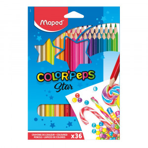 DRVENE BOJICE MAPED COLOR`PEPS STAR 1/36