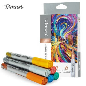Marker akrilni DELI 1/6 Metalik Boje