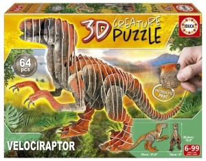 Puzle Velociraptor 3D Creature
