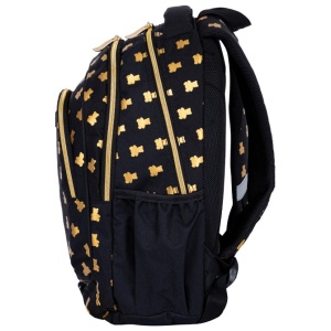 Ranac đački anatomski 3zipa AB330 Golden Teddy Astrabag crno-zlatni