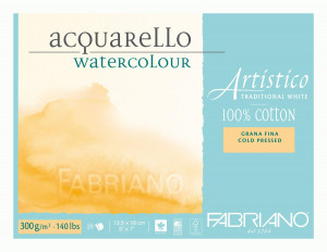 Blok Watercolour Artistico trad.Z.12,5x18cm 25L 300g (rough/grana grossa) Fabriano 19021218