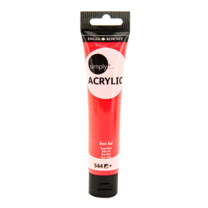 Boja akrilna 75ml crvena neon 126975544 simply