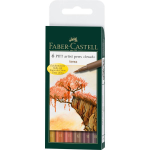 Faber Castel Pitt Art pen brush 1/6 zemljane nijanse