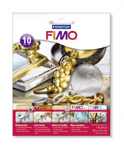 FIMO LISTIĆI SREBRO - 10 komada