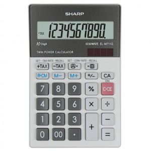 Kalkulator komercijalni 10mesta Sharp EL-M711G-GY sivi blister