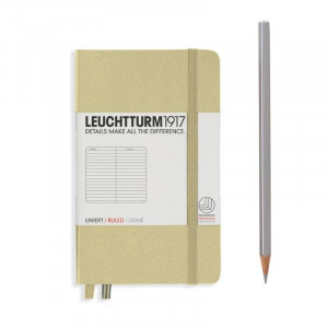 Notebook Pocket (A6) Hardcover, Linije, Sand