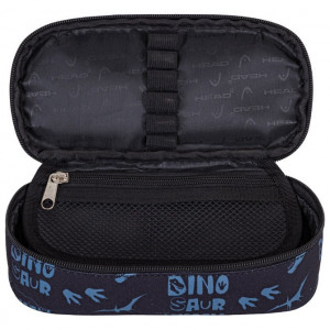 Pernica prazna ovalna 1zip AC6 Tyrannosaurus 24.Head crno-siva