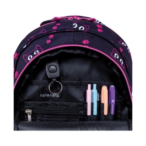 Ranac đački anatomski 3zipa AB330 Cat's Eyes 24.Astrabag 502024051 crno-roze1