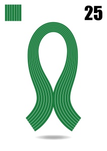 trake za izradu quilling tehnike Zelena