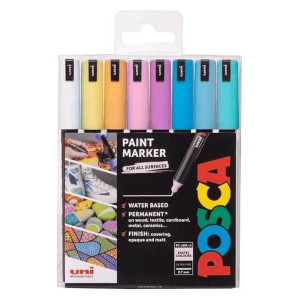 UNI SET PC-1MR POSCA /0.7mm 1/8 PASTELNE BOJE