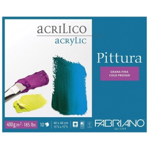 Blok Pittura Acrilico 40x40cm 400g 10L (cold pressed/grana fina) Fabriano