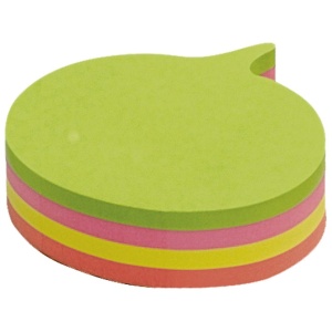 Blok samolepljiv oblik 70x70mm 200L Oblak Info Notes neon