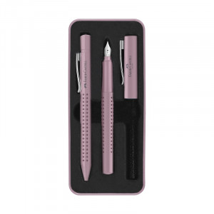 Faber Castell set GRIP Hemijska olovka+Naliv pero M ROSE SHADOWS