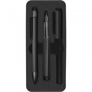 Faber Castell set HEXO Hemijska olovka+Naliv pero M BLACK