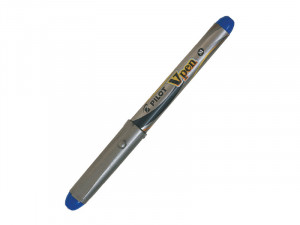 NALIV PERO PILOT V PEN SILVER MEDIUM PLAVO