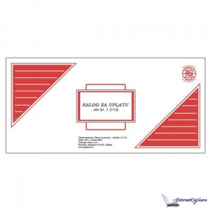 Nalog za uplatu obrazac br.1 1+2 - uplatnica pk 1/5