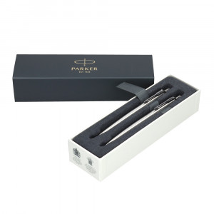 Parker poklon SET Jotter Stainless Steel – Hemijska olovka + Tehnička olovka