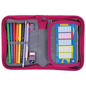 Pernica puna 1zip 1preklop AC11 Lo&Ve 24.Astrabag crno-roze