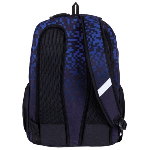 Ranac đački anatomski 3zipa 1džep AB200 Blue Bricks 25.Head 502025049 crno-plavi