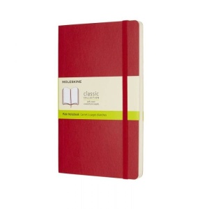 Rokovnik Moleskine Scarlet red mek povez čist list LG