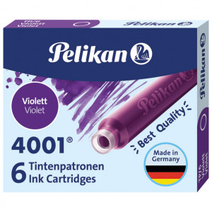 Tinta za nalivpero patrone kratke pk6 4001 Pelikan 301697 ljubičasta