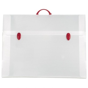 Torba-kofer pvc 750x530x40mm 2kopče Colorosa bela-crvena