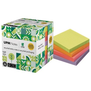 Blok samolepljiv 75x75mm 100L 1/8 UPM Neon