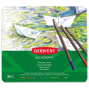 Boje drvene Aquarelle 24boje u metalnoj kutiji Academy Derwent