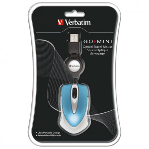 Miš usb 3tipke optički Mini travel Verbatim 49022 plavi blister