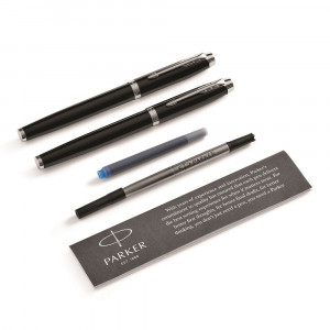 Parker poklon SET Royal IM Black CT – Nalivpero + Roler
