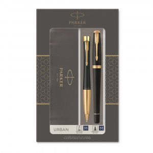 Parker poklon SET Urban Black Mat GT – Hemijska olovka + Nalivpero