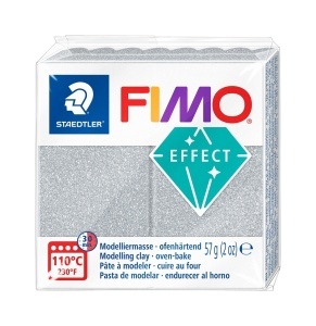 FIMO effect Glitter srebrna