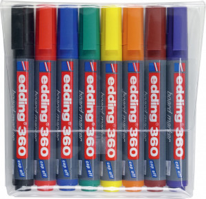 Marker za belu tablu E-360 1,5-3mm, zaobljeni, set 1/8