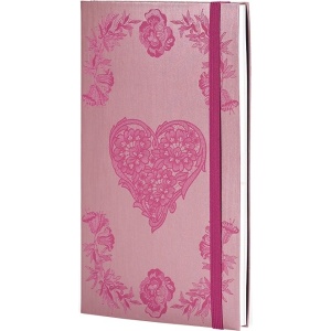 Notes 13x21cm linije 192strane s gumicom Lace Heart