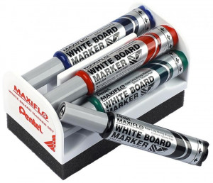 PENTEL set whiteboard markera 1/4