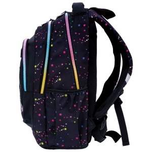 Ranac đački anatomski 3zipa Golden Effect Rainbow Kitty 25.Head crno-roze