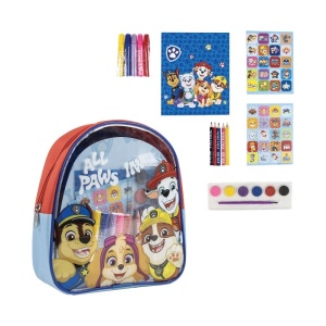 Ranac dečji sa setom za bojenje pk5 Paw Patrol Cerda crveno-plavi