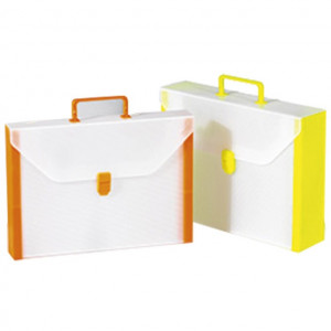 Torba-kofer pp-tvrdi 380x270x50mm 1kopča Fluo Dispaco belo-žuta