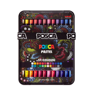 UNI SET VOŠTANE BOJICE POSCA KPA-100(1.0-6,8mm) 24/1 U LUKSUZNOJ KUTIJI