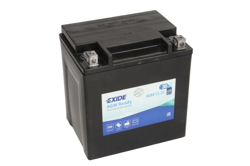 EXIDE AGM12-31 Starterbatterie 30Ah, 12V, 430A – Wartungsfrei, Auslaufsicher, Ideal Für Motorräder & Powersport