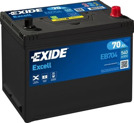 Akumulator 70Ah 540A EB704 Exide Excell