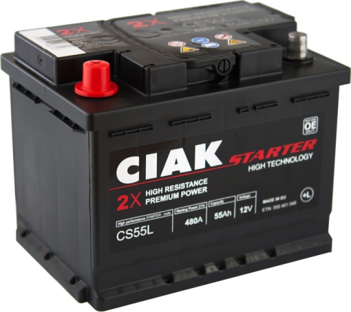Akumulator 55Ah 480A CS55L CIAK STARTER