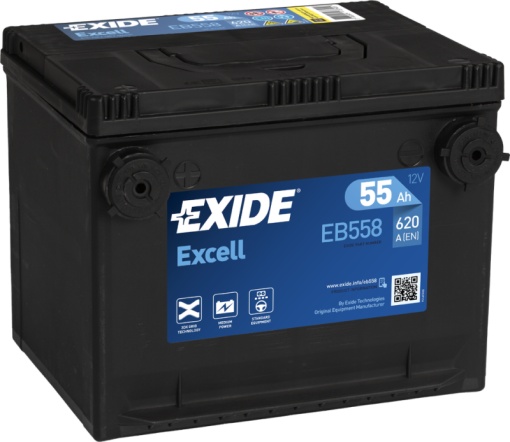 Akumulator 55Ah 620A EB558 Exide Excell