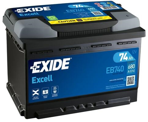 Akumulator 74Ah 680A EB740 Exide Excell