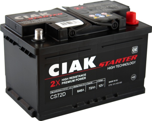 Akumulator 72Ah 680A CS72D CIAK STARTER