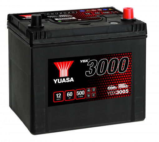 Akumulator 60Ah 500A Yuasa YBX3000 YBX3005