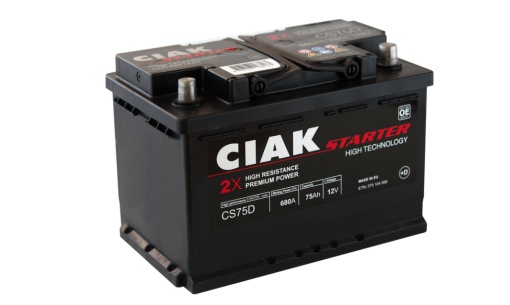 Akumulator 75Ah 680A CS75D CIAK STARTER